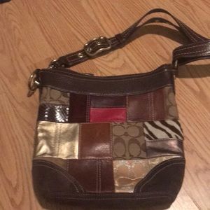 Coach Brown patchwork